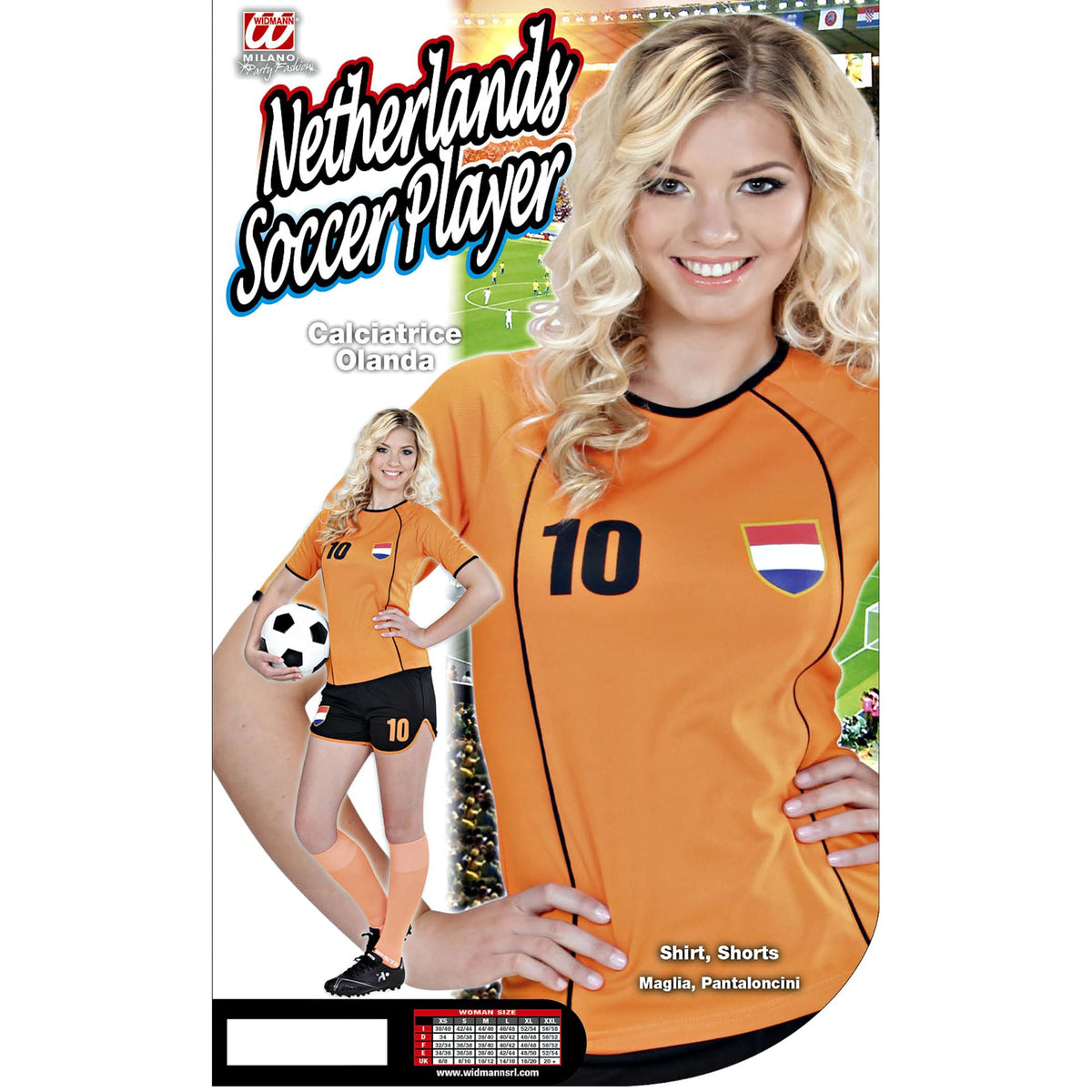 "FUSSBALLSPIELERIN HOLLAND" (T-Shirt, Shorts) – Ansicht 4