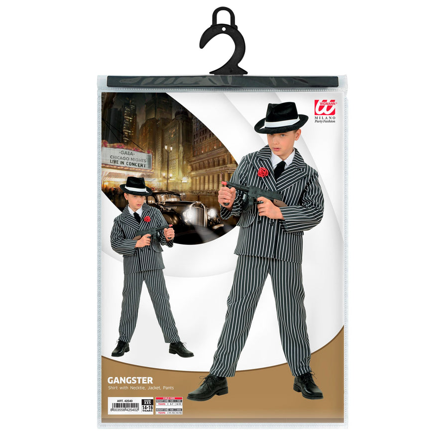 "GANGSTER" (Hemd mit Krawatte, Jacke, Hose) – Detailansicht