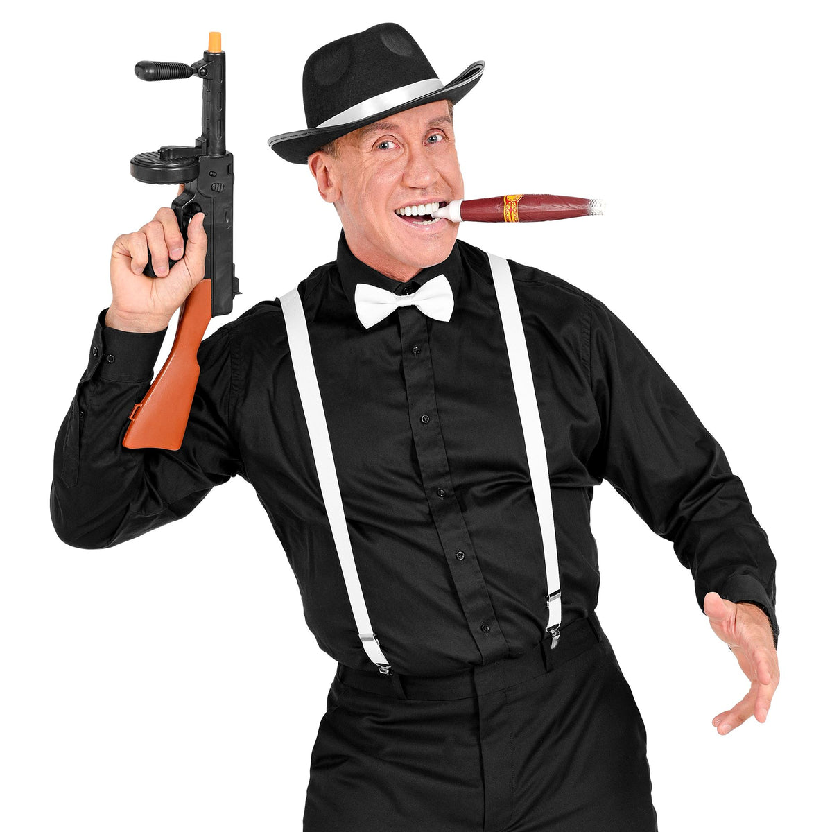 "GANGSTER" (Hut, Hosenträger, Fliege, Zigarre) – Ansicht 4