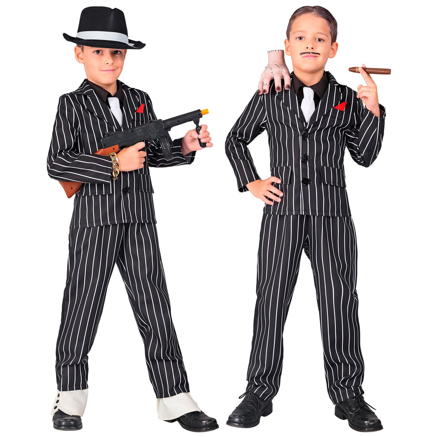 "GANGSTER" (Jackett, Hemd mit Krawatte, Hose) – Vorderansicht