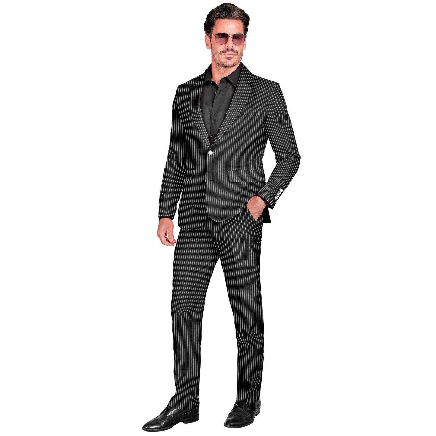 "GANGSTER PARTY FASHION ANZUG" (Jackett, Hose) – Vorderansicht