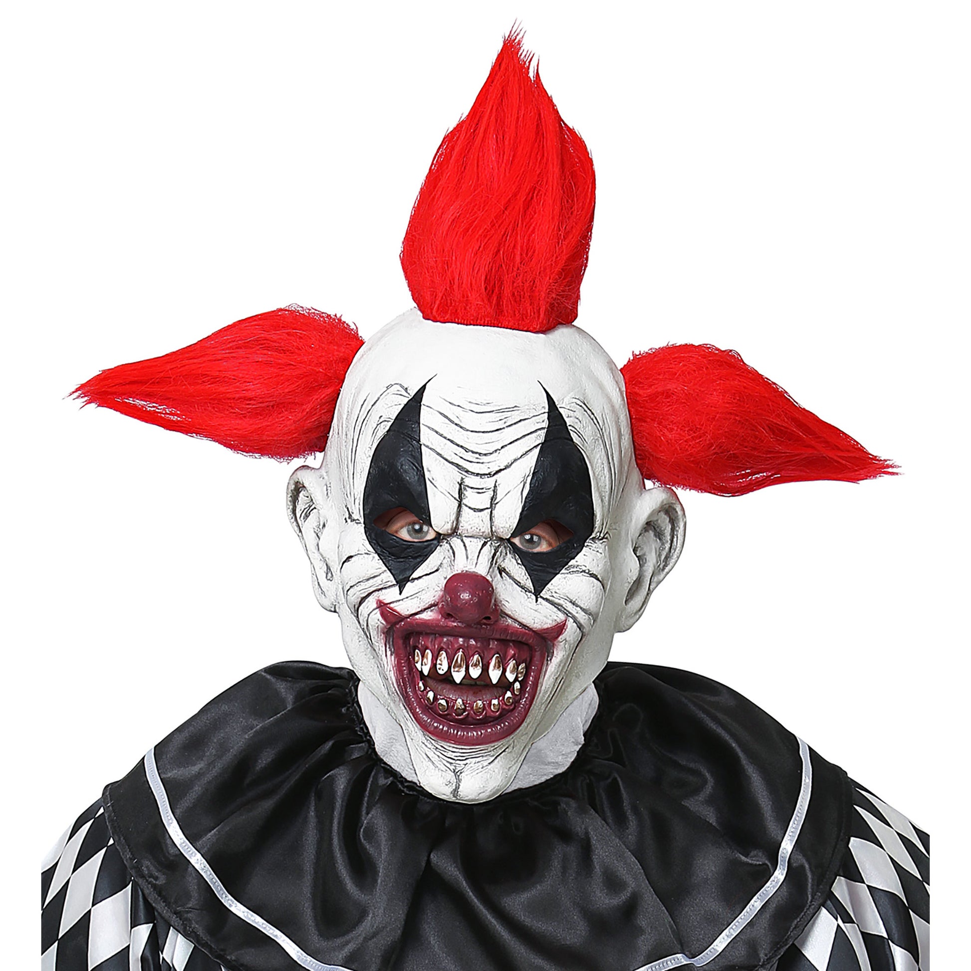"GANZKOPF MASKE KILLERCLOWN MIT HAAREN" – Vorderansicht