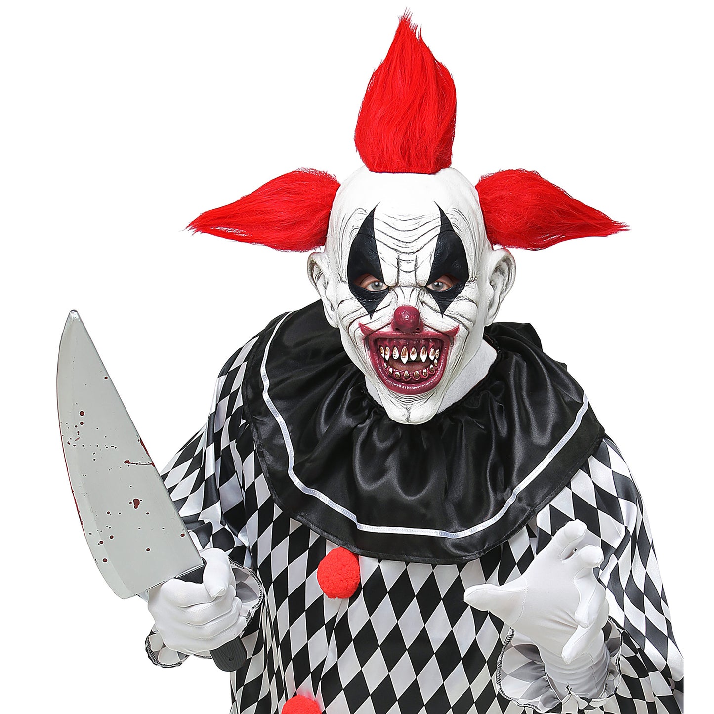 "GANZKOPF MASKE KILLERCLOWN MIT HAAREN" – Detailansicht