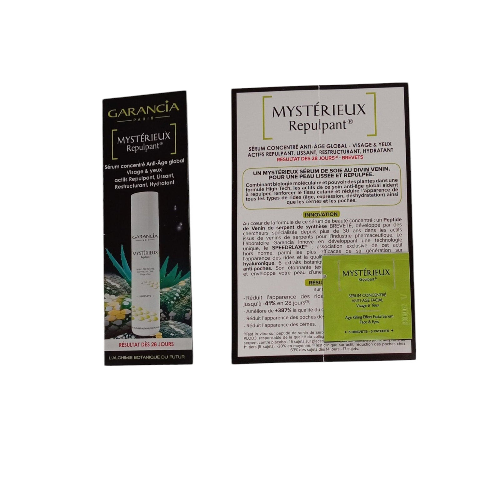 Garancia Garancia, Mysterieux Repulpant, Silikonfrei, Anti-Aging, Serum, Für Gesicht & Augen, 1 ml *Muster Sample