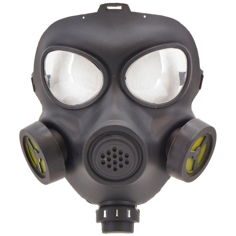"GASMASKE" aus Hartplastik – Vorderansicht
