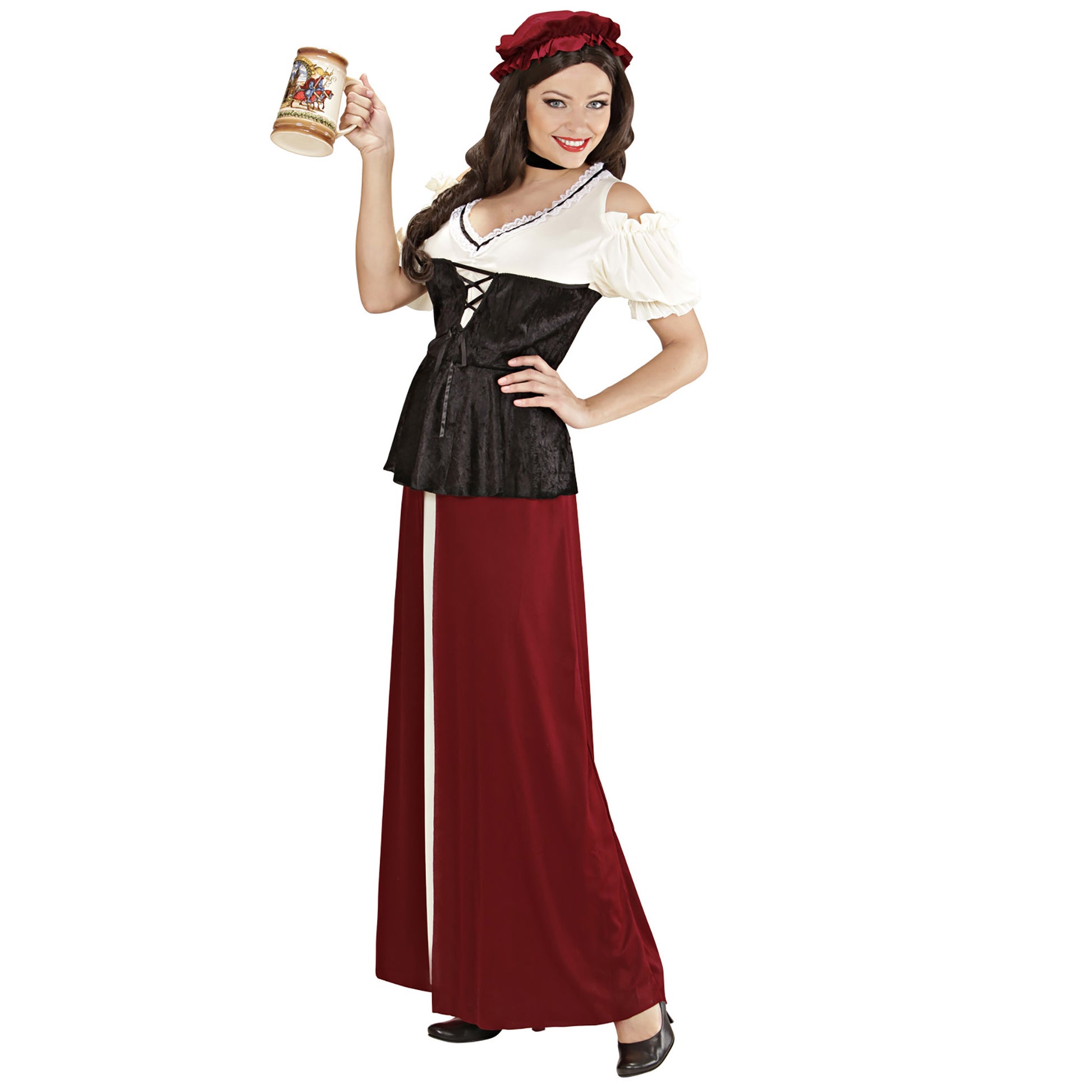 "GASTWIRTIN" (Kleid, Korsett, Halskette, Kopfbedeckung) – Ansicht 3