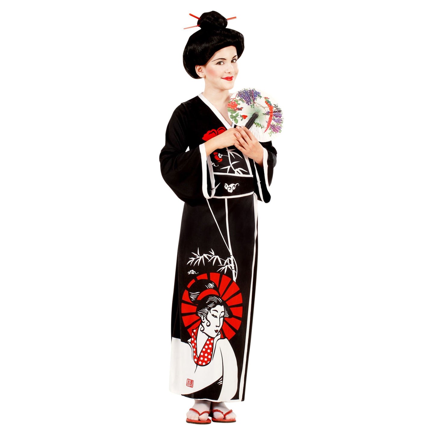 "GEISHA" (Kimono, Gürtel, Stäbchen) – Detailansicht
