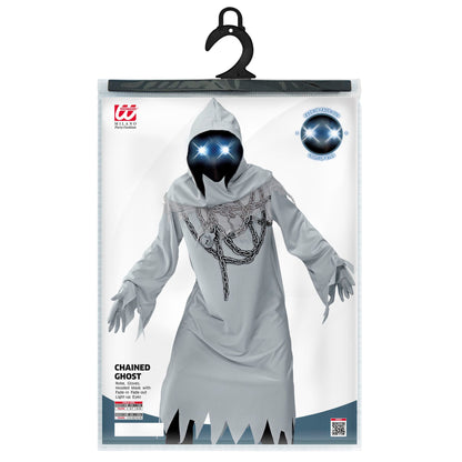 "GEIST IN KETTEN" (Robe, Handschuhe, Maske mit Kapuze und leuchtenden Augen - fade-in-fade-out Effekt) – Ansicht 4