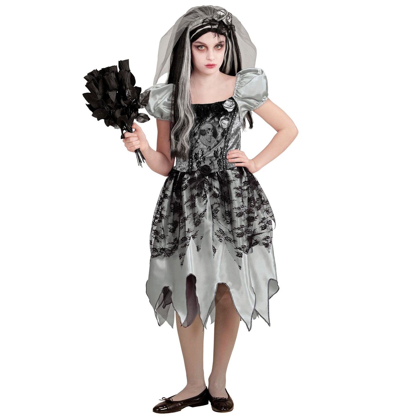"GEISTERBRAUT" (Kleid, Brautschleier) – Detailansicht