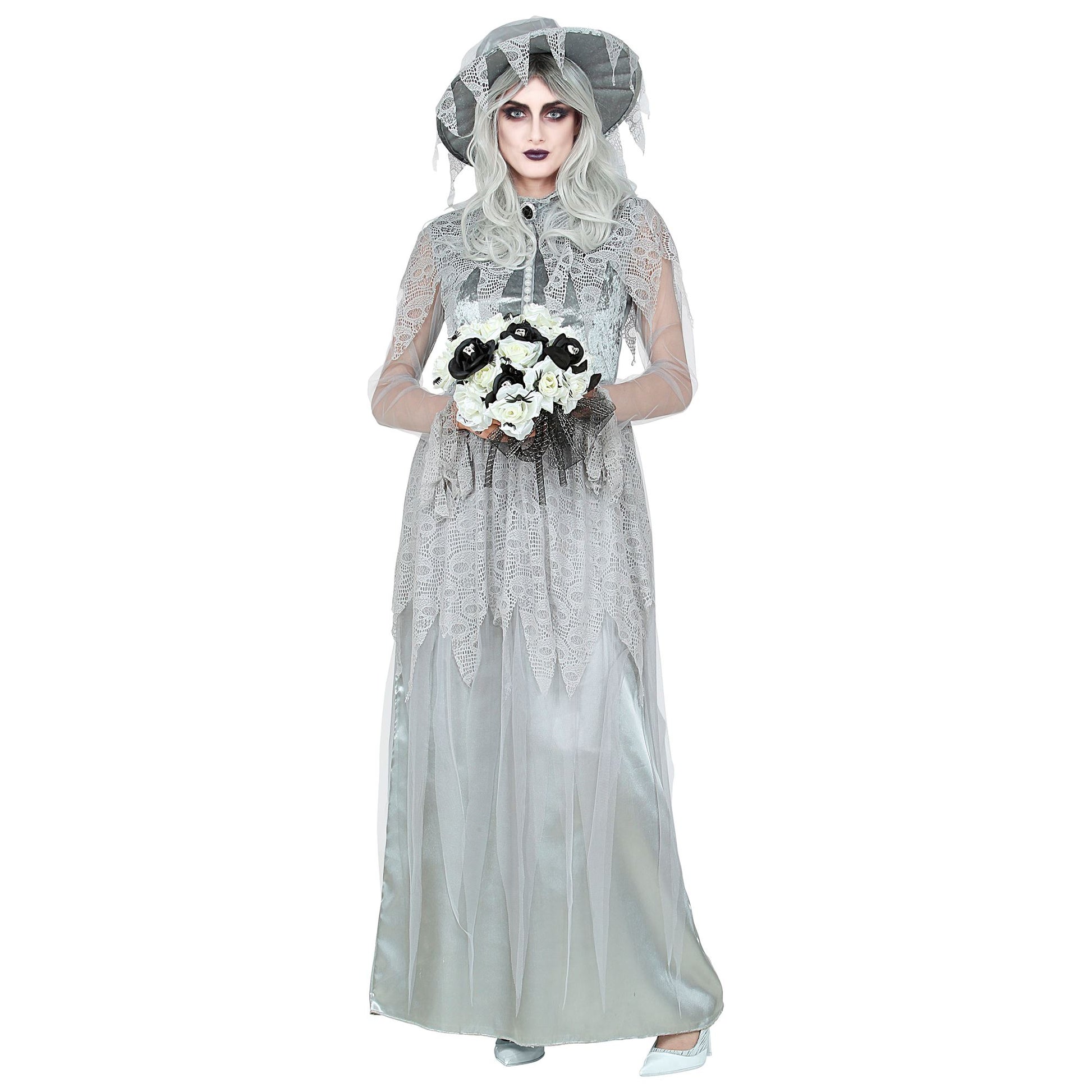 "GEISTERBRAUT" (Kleid, Hut) – Detailansicht
