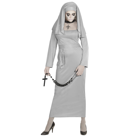 "GEISTERNONNE" (Gewand, Haube) – Vorderansicht