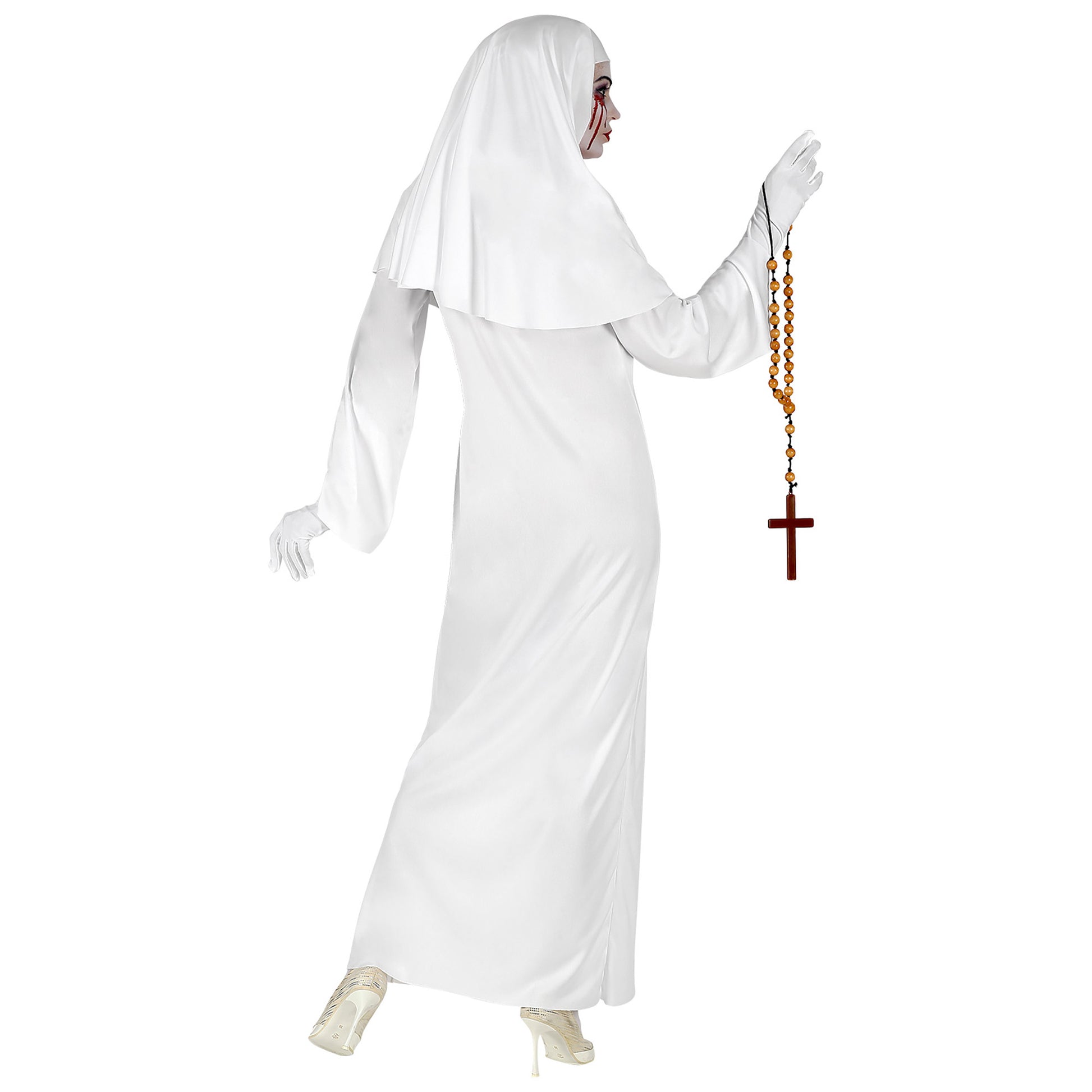 "GEISTERNONNE" (Tunika, Kopfbedeckung, Handschuhe) – Ansicht 4