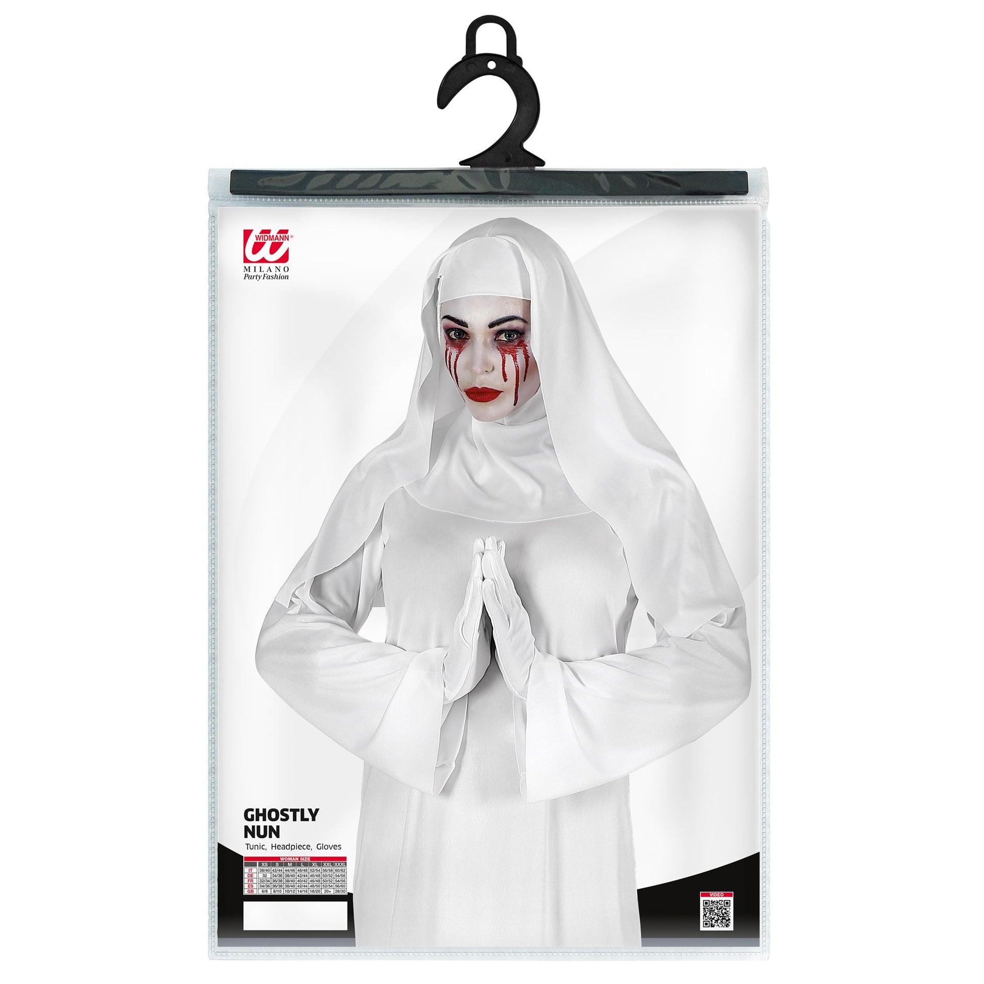 "GEISTERNONNE" (Tunika, Kopfbedeckung, Handschuhe) – Ansicht 5