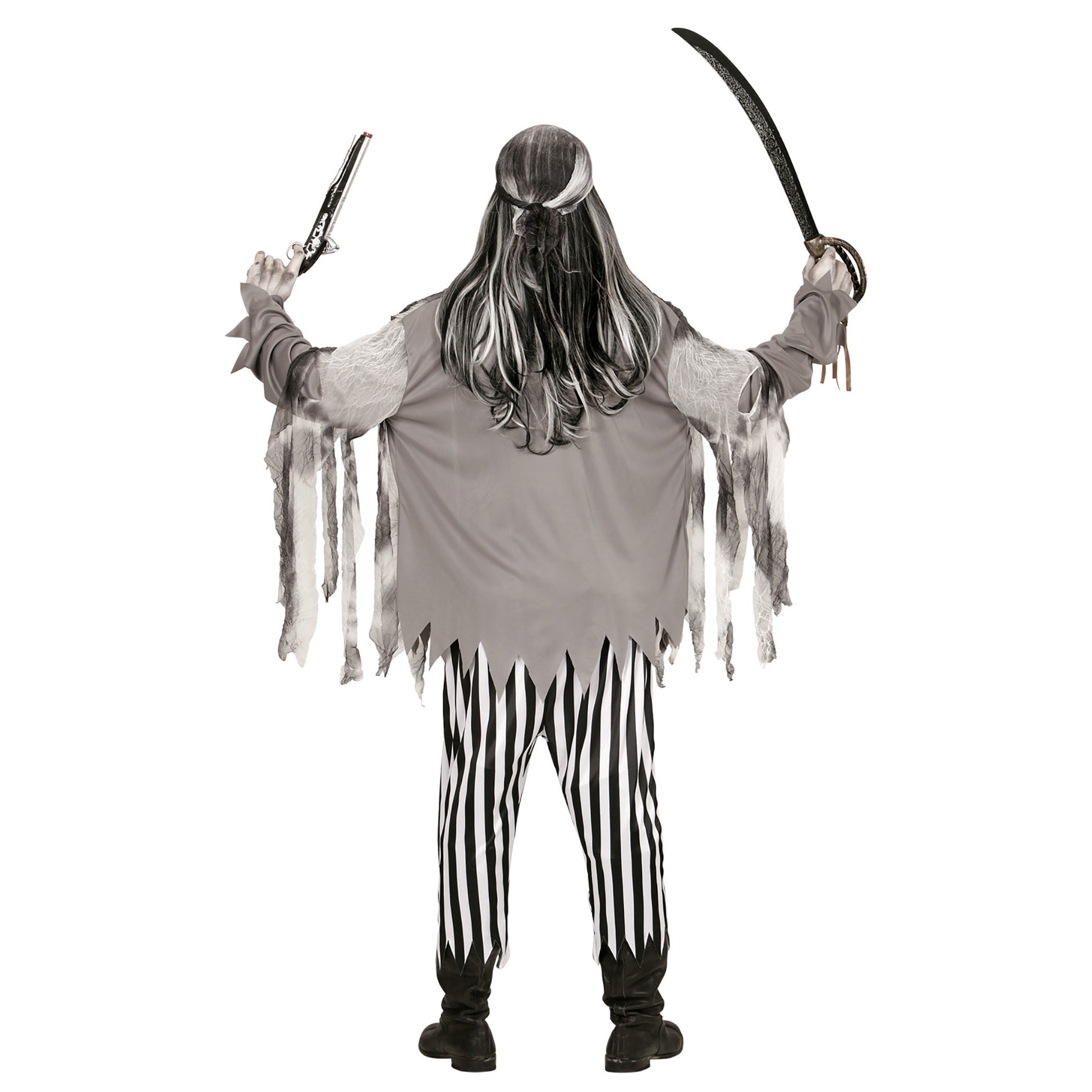 "GEISTERSCHIFFPIRAT" (Shirt mit Rippenaufdruck, Jacke, Hose, Bandana, Augenklappe) – Ansicht 3