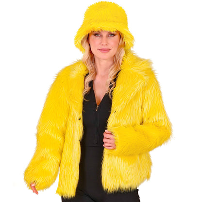 "GELBE DAMEN PLÜSCHJACKE" – Ansicht 4