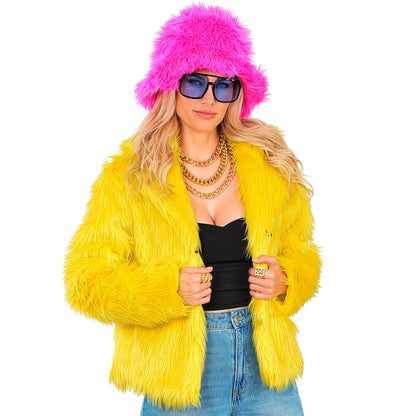 "GELBE DAMEN PLÜSCHJACKE" – Ansicht 6