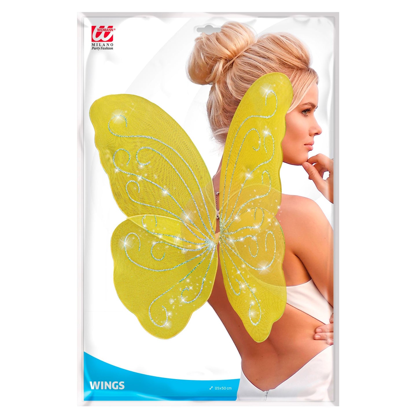 "GELBE SCHMETTERLING FLÜGEL" 85x50 cm – Detailansicht