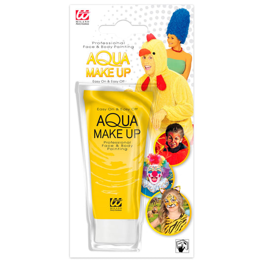 "GELBES AQUA MAKE UP IN TUBE" 30 mL – Vorderansicht