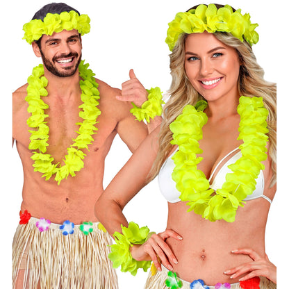 "GELBES HAWAII-SET" (Halskette, Sitrnband, Armband) – Ansicht 3