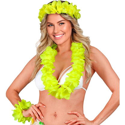 "GELBES HAWAII-SET" (Halskette, Sitrnband, Armband) – Ansicht 4