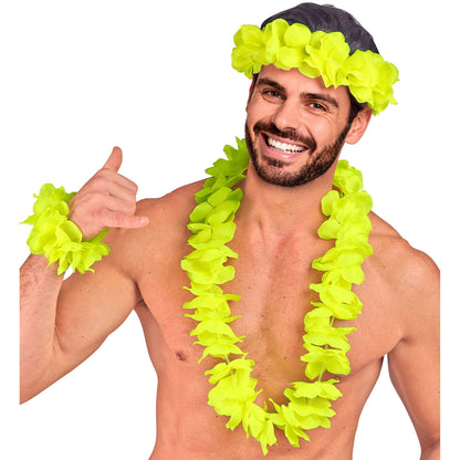 "GELBES HAWAII-SET" (Halskette, Sitrnband, Armband) – Ansicht 5