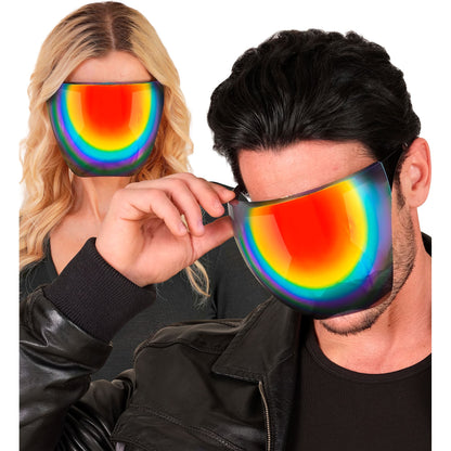 "GESICHTSVISIER MIT VERSPIEGELTEM REGENBOGEN GLAS" – Ansicht 4