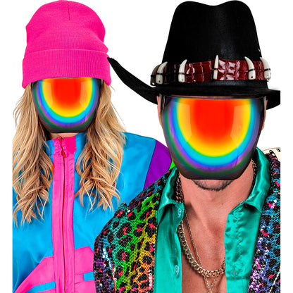 "GESICHTSVISIER MIT VERSPIEGELTEM REGENBOGEN GLAS" – Ansicht 5