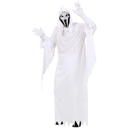 "GESPENST" (Tunika, Maske mit Kapuze) – Vorderansicht