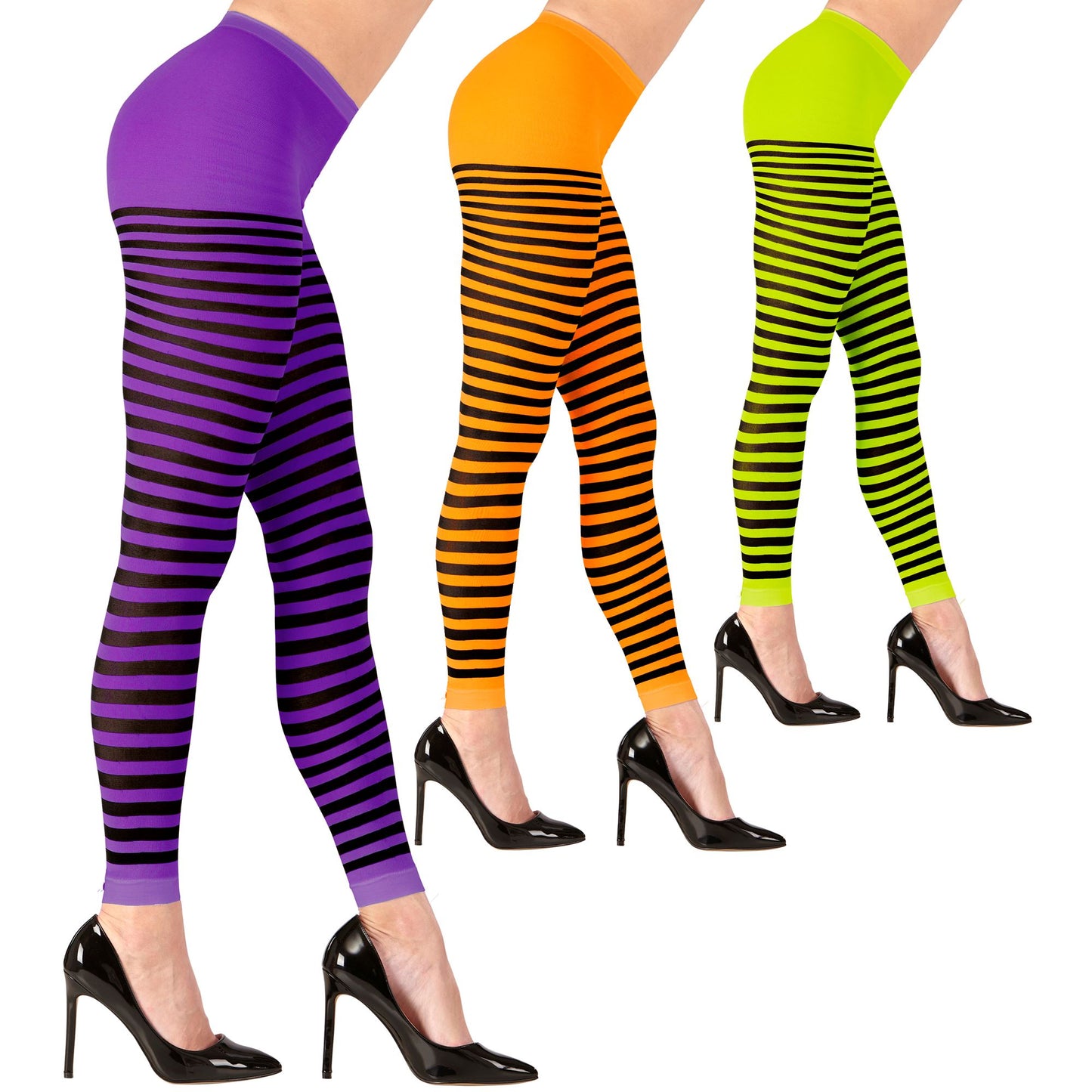 "GESTREIFTE LEGGINGS" 70 DEN - in 3 Farben sort – Vorderansicht