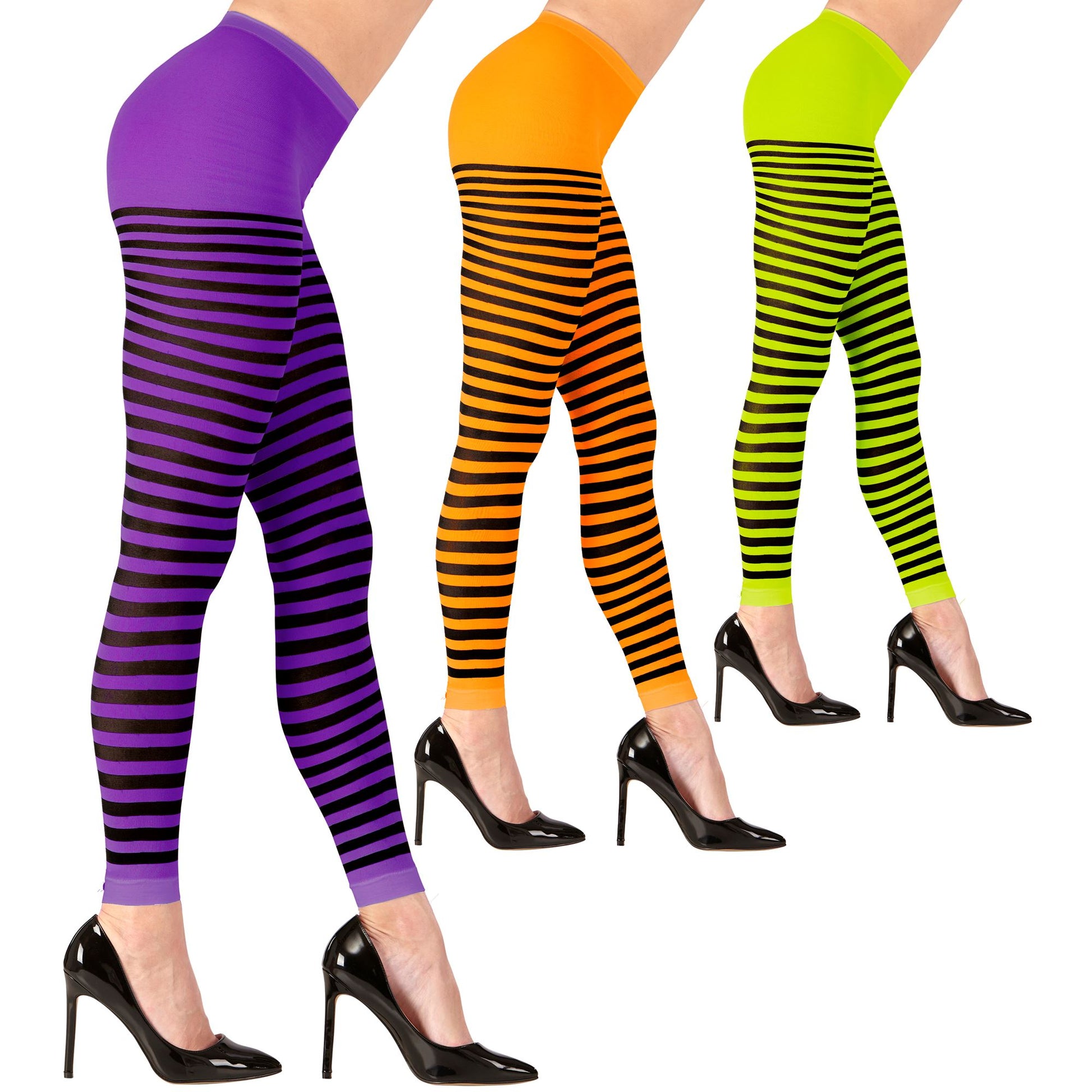 "GESTREIFTE LEGGINGS" 70 DEN - in 3 Farben sort – Vorderansicht