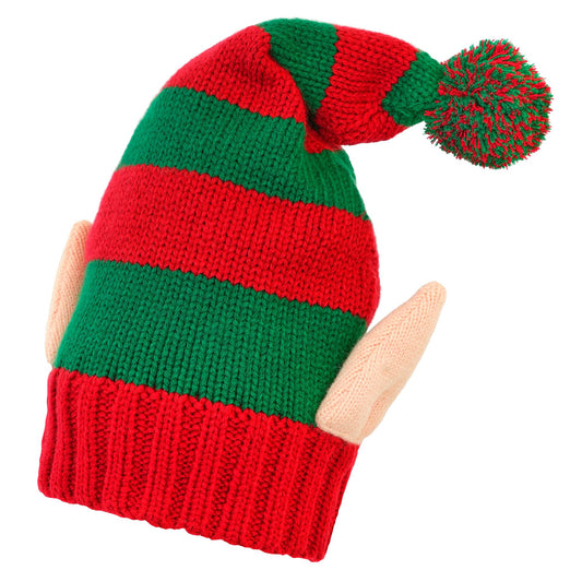 "GESTRICKTE ELFENMÜTZE - SANTAS KLEINE HELFER" – Vorderansicht