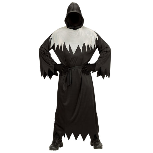 "GHOUL" (Robe mit Kapuze und Maske unsichtbares Geicht, Gürtel) – Vorderansicht