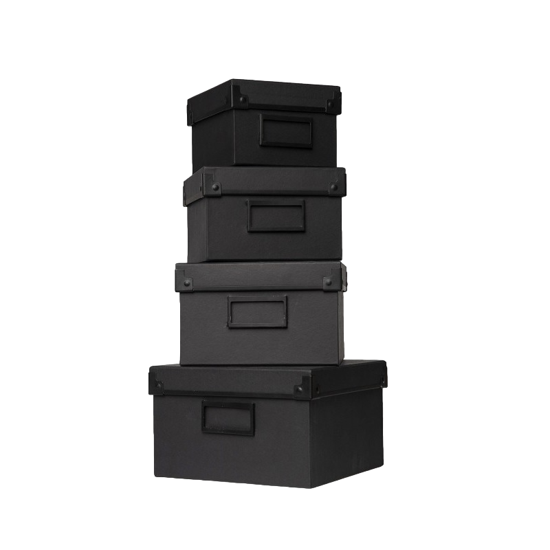 Depot GWP Kartonbox Gift Boxes Set Depot: DEPOT, GWP Cardboard Box, Black, 13 x 13 x 9 cm + DEPOT, GWP Cardboard Box, Black, 