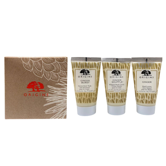 Origins Hautpflegeset Gift Set Origins: Origins, Body Wash, 30 ml + Ginger, Nourishing, Hand Lotion, 30 ml + Ginger Souffle, 
