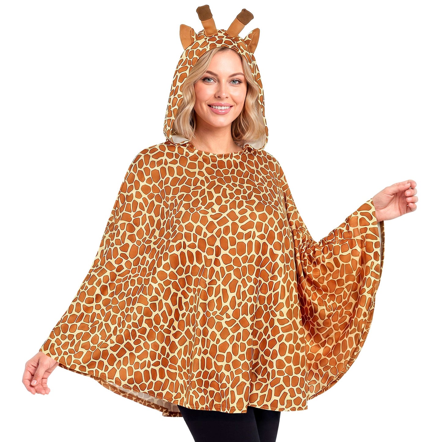 "GIRAFFE" (Poncho mit Kapuze) – Vorderansicht