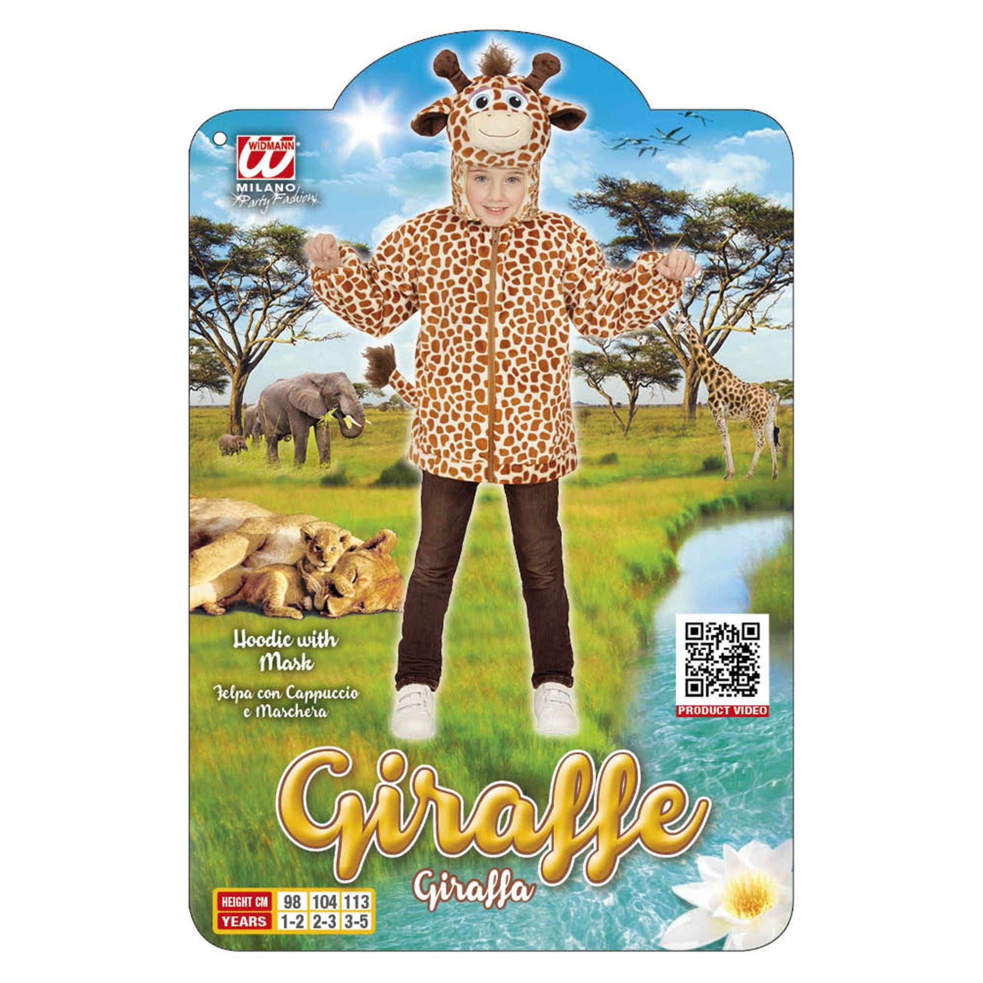 "GIRAFFE SOFT PLÜSCHKOSTÜM" (Jacke mit Kapuze) – Detailansicht