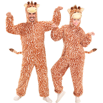 "GIRAFFE SOFT PLÜSCHKOSTÜM" (Overall mit Kapuze und Maske) – Vorderansicht