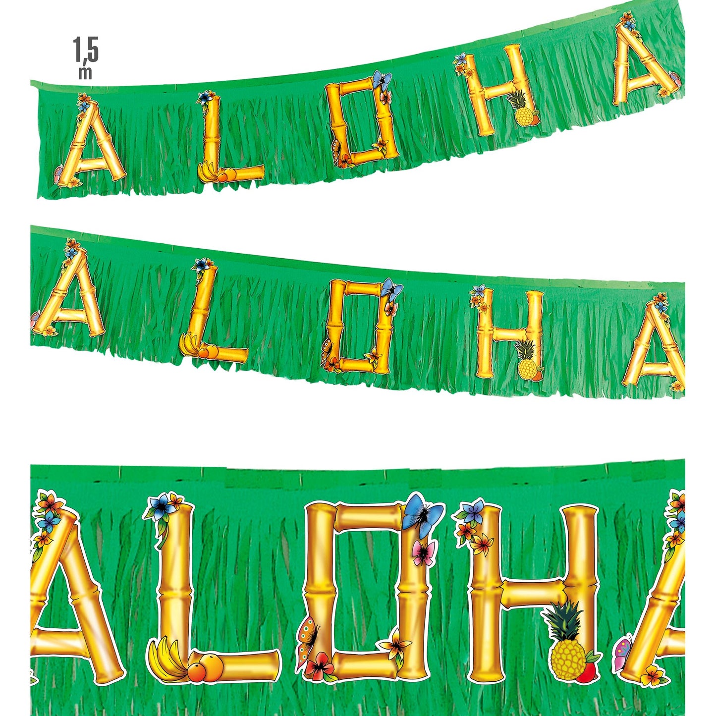 "GIRLANDE ALOHA" 1,50 m – Vorderansicht