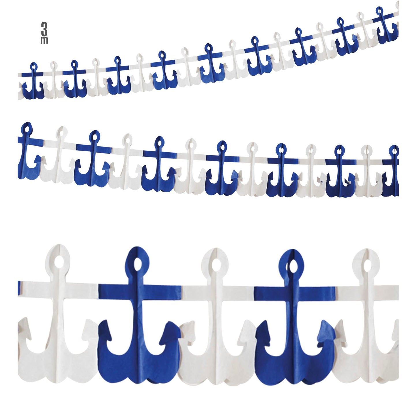 "GIRLANDE ANKER" 3 m – Vorderansicht