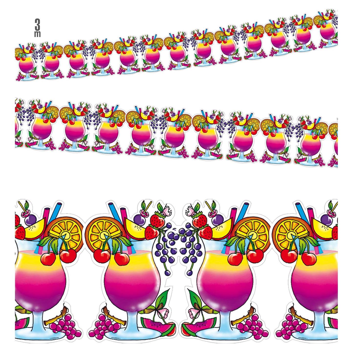 "GIRLANDE COCKTAIL" 3 m – Vorderansicht