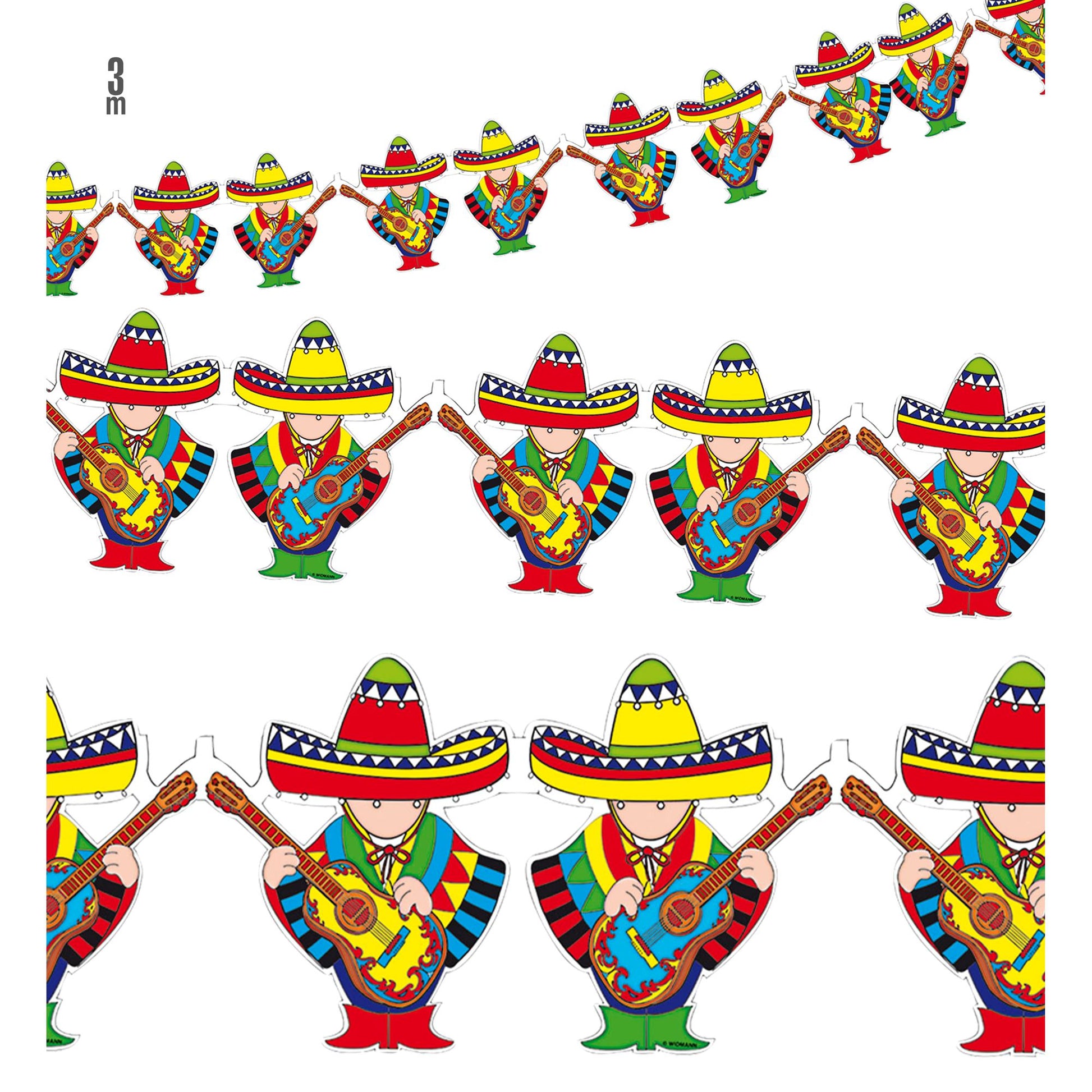 "GIRLANDE MARIACHI" 3 m – Vorderansicht