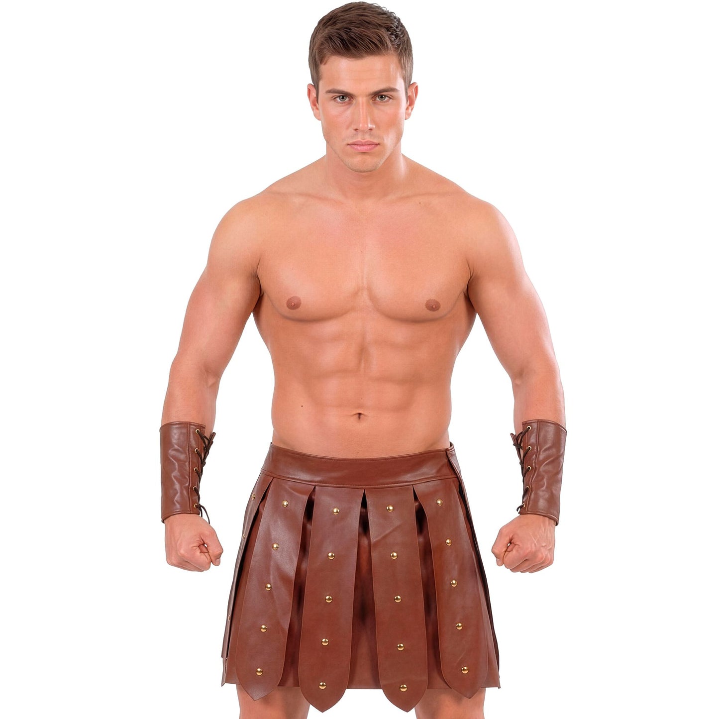 "GLADIATOR" (Kunstlederrock und Armbänder) – Detailansicht