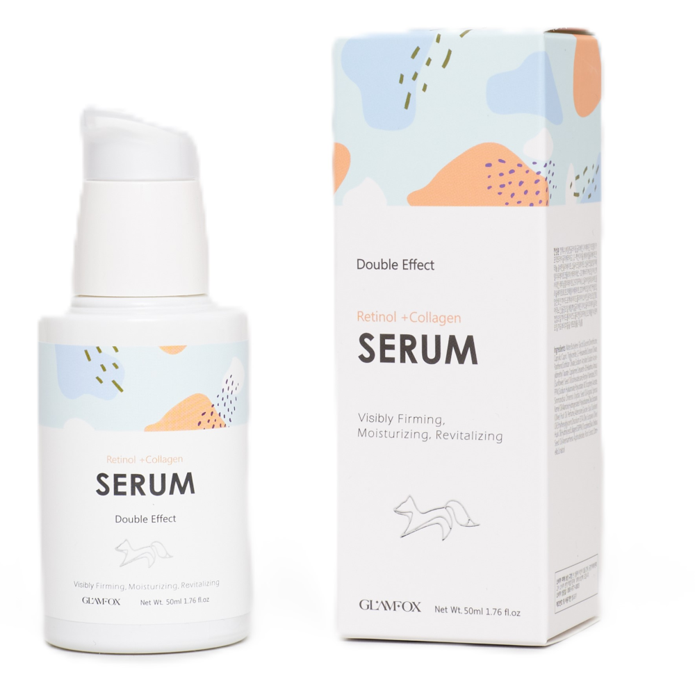 Glamfox, Double Effect, Kollagen, Festigung und Hydratation, Täglich, Serum, Für das Gesicht, 50 ml