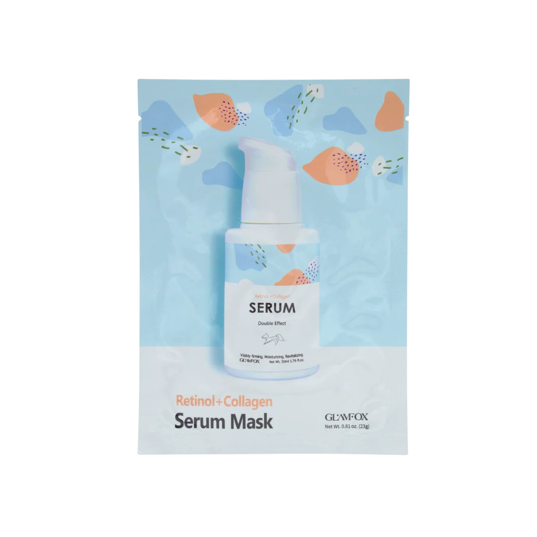 Glamfox, Double Effect, Kollagen, Hydrating & Firming, Gesichtsmaske, Für das Gesicht, 25 g