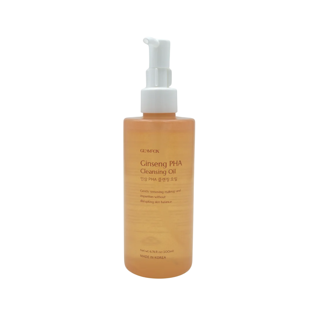 Glamfox, Ginseng, PHA, Beseitigt Unreinheiten, Reinigungsöl, Für das Gesicht, 200 ml
