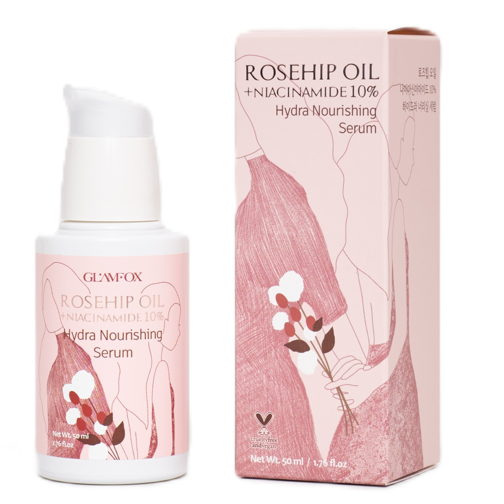 Glamfox, Rosehip Oil, Nährend, Täglich, Serum, Für das Gesicht, 50 ml