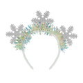 "GLITTER SCHNEEFLOCKEN HAARREIF" – Vorderansicht