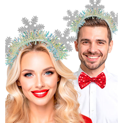 "GLITTER SCHNEEFLOCKEN HAARREIF" – Ansicht 3