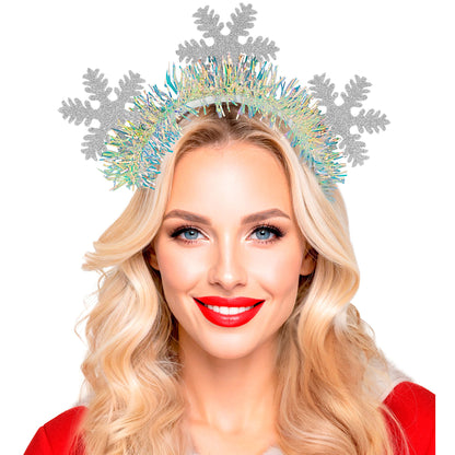 "GLITTER SCHNEEFLOCKEN HAARREIF" – Ansicht 4