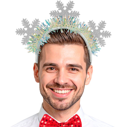 "GLITTER SCHNEEFLOCKEN HAARREIF" – Ansicht 5